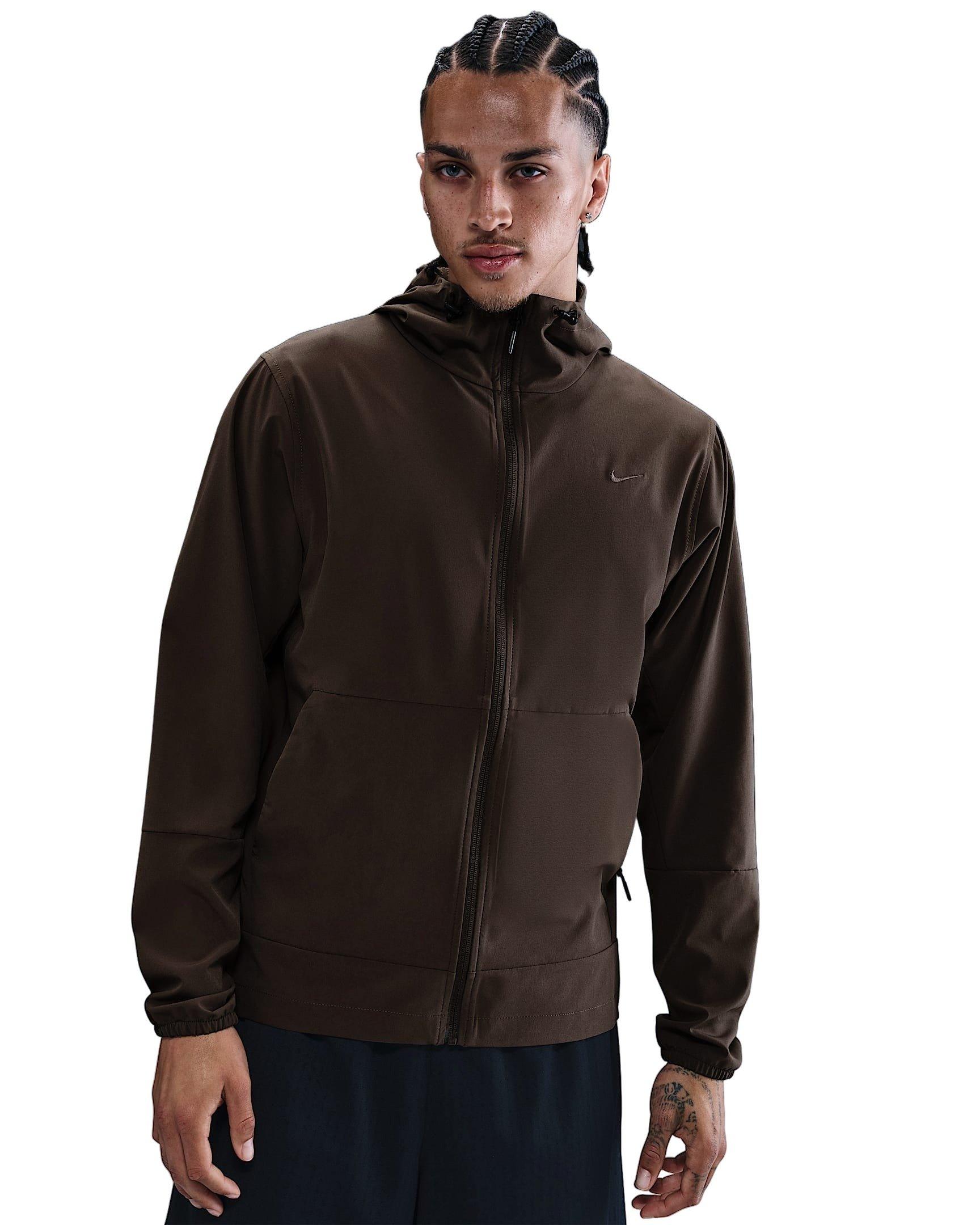 Nike Men's Unlimited Repel Hooded Versatile Jacket - Brown - BROWN